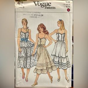 Romantic 80’s Vogue Dress Pattern